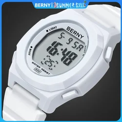 BERNY Men's Watch Electronic Digital Men Sports Watches Alarm Date Multifunctional Outdoor 50M Waterproof Student Wristwatches