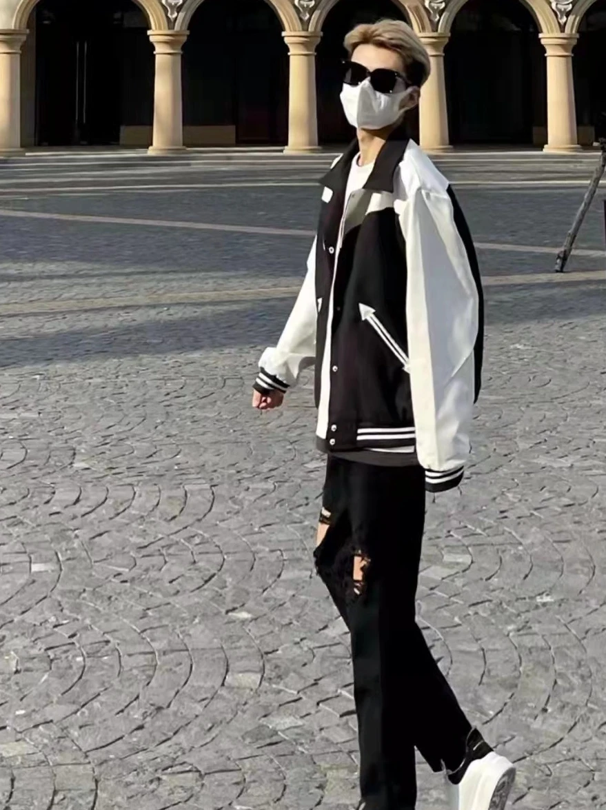 Pantalones vaqueros de moda con agujeros para hombre y mujer, pantalón largo informal Retro americano, mezcla de algodón y poliéster, calidez para todas las estaciones