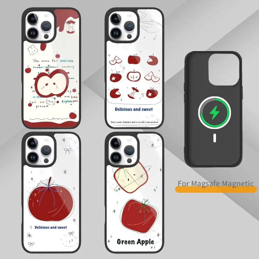 

sweet apples Phone Case For iPhone17,16,15,14,13,12,11 Plus,Pro Max Magnetic For Magsafe Wireless Charging