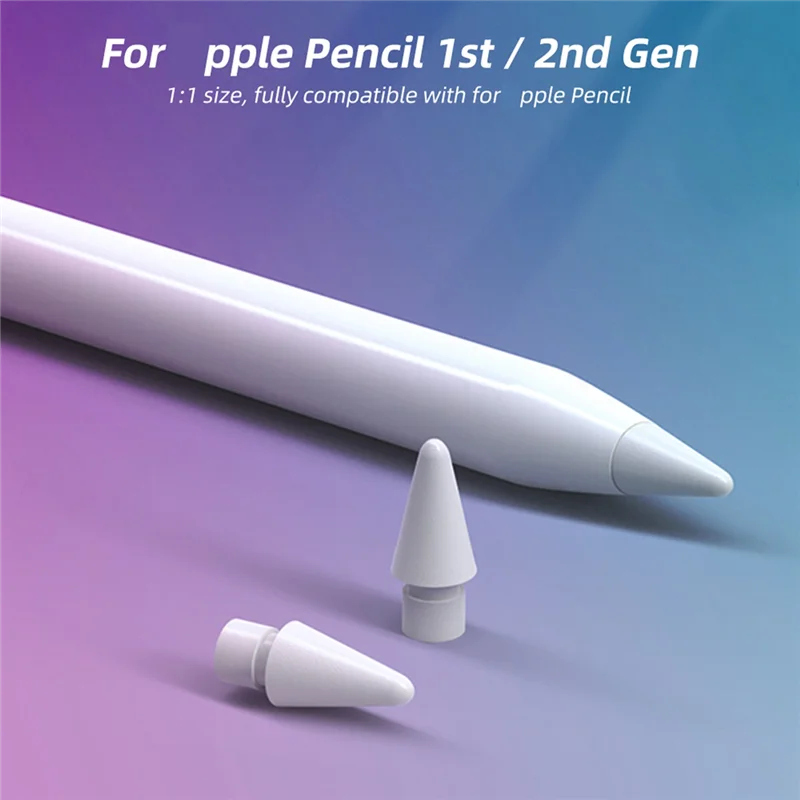 Paquete de 8 puntas de repuesto para Apple Pencil Nibs, 1ª y 2ª generación (blanco)