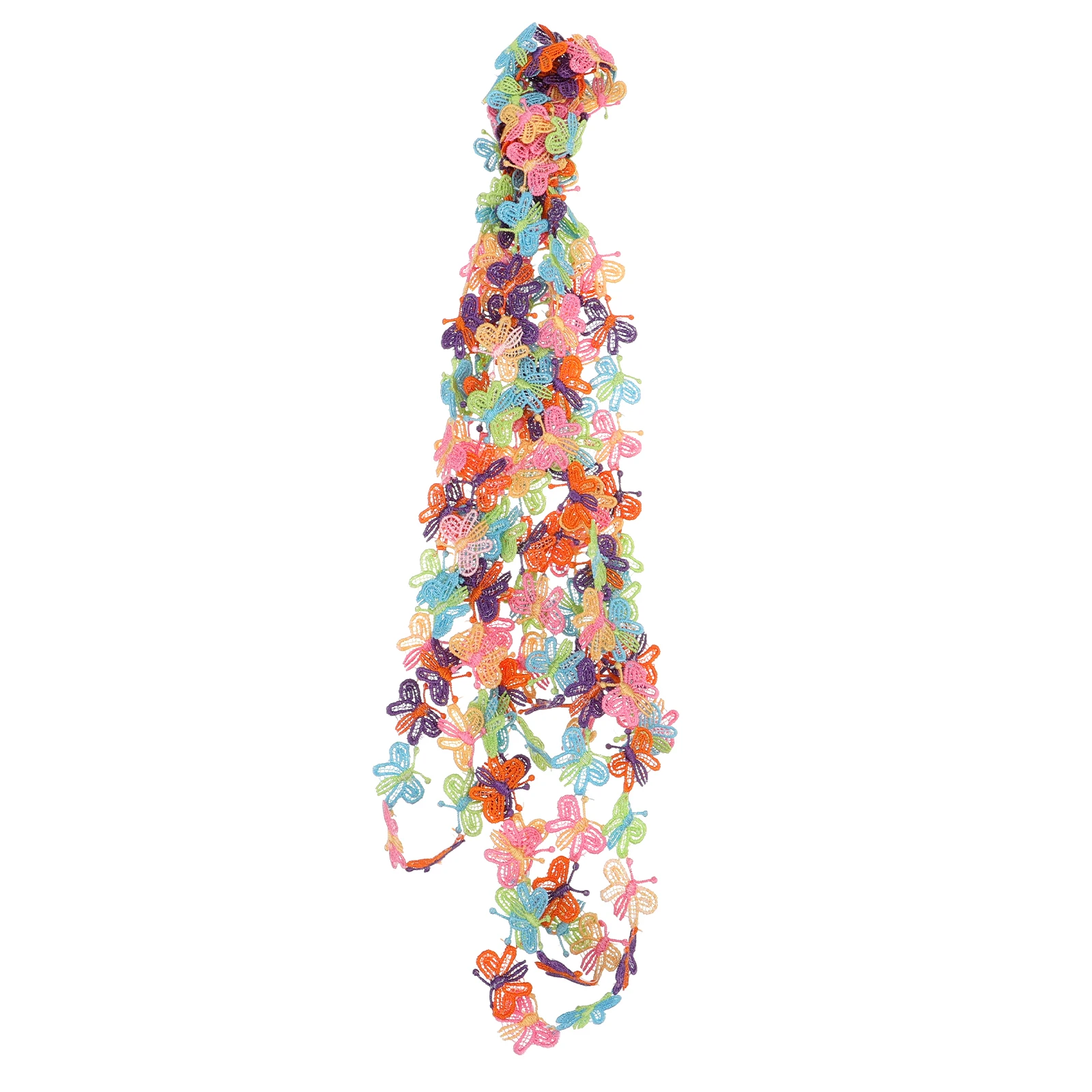 

Colorful Butterfly Flower Edge Trims Polyester Lace Decorative Accessories Clothing Crafts DIY Projects Foldable Compact