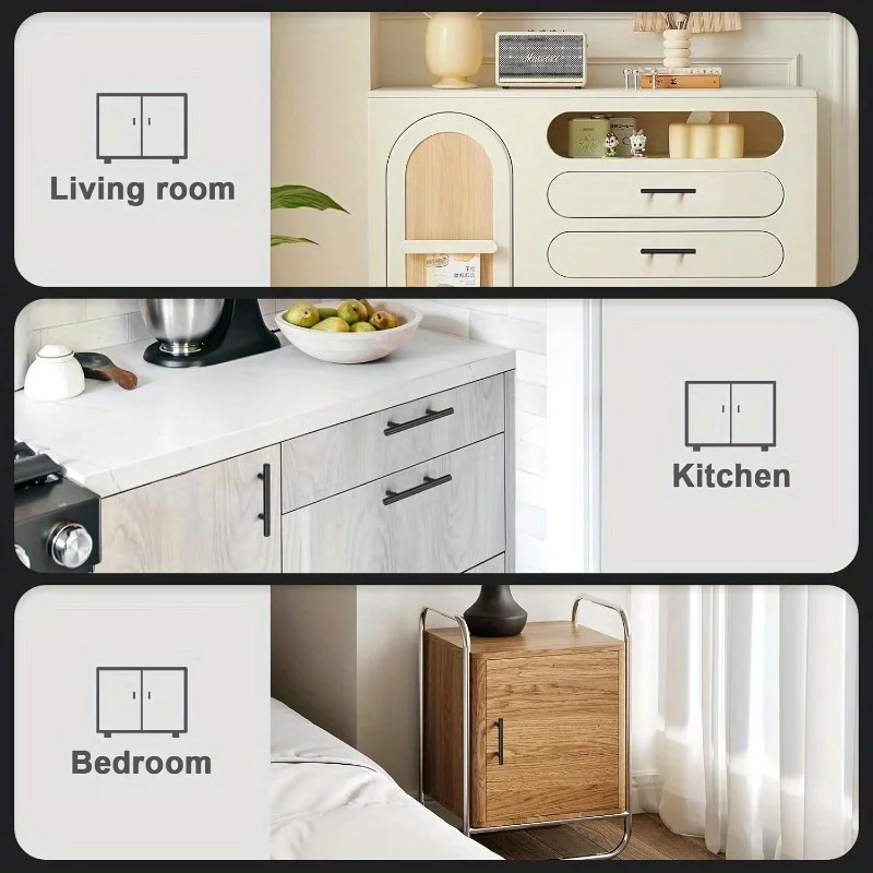 Ручки для ящика, шкафа, мебели, кухонные ручки для ручки шкафа, дверная ручка для ящика, кухонная ручка, черная, простая фурнитура