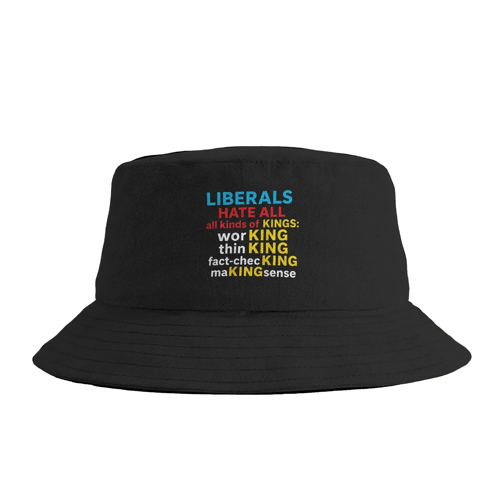 Liberals Hate All Kinds of Kings Bucket Hat Summer  Korean Fisherman Hats For Men Women Breathable Vacation Caps Streetwear Hats