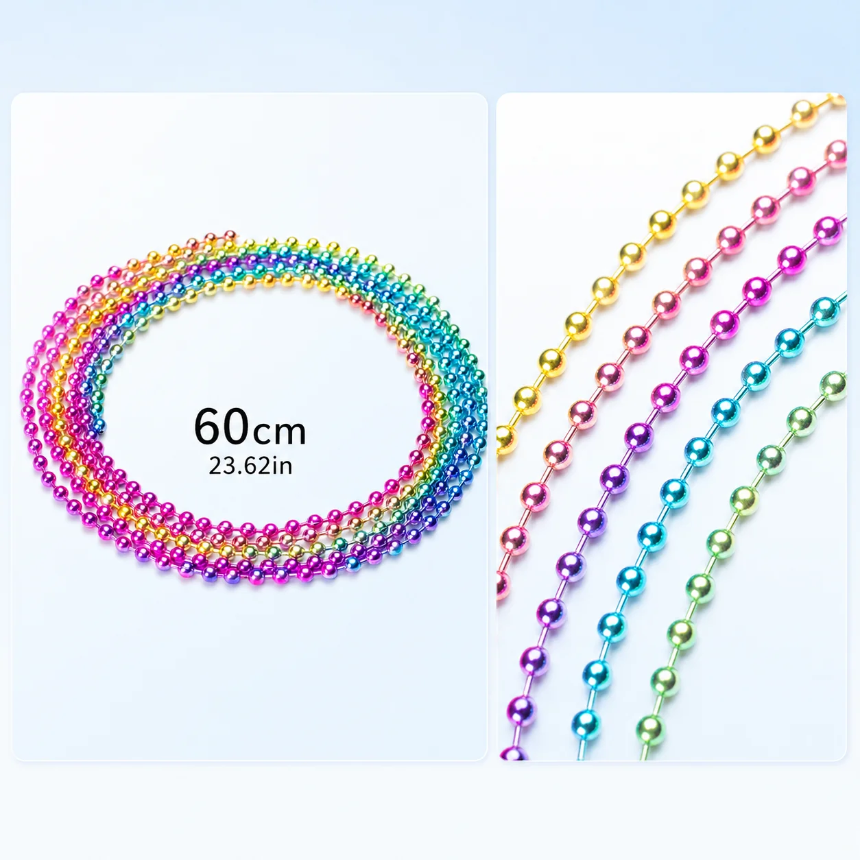 Rainbow Iridescent Metal Ball - Phone Accessories Beads ulasan dan harga
