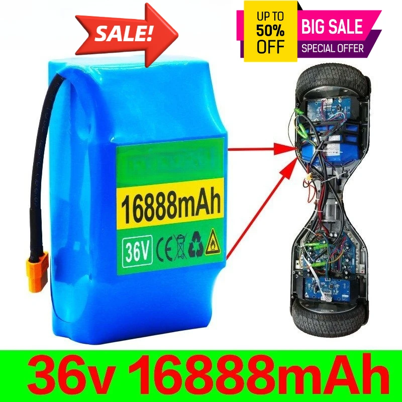 

36V 16888mAH For Twist Car Battery 10S2P Lithium Battery Pack 18650 Power Battery