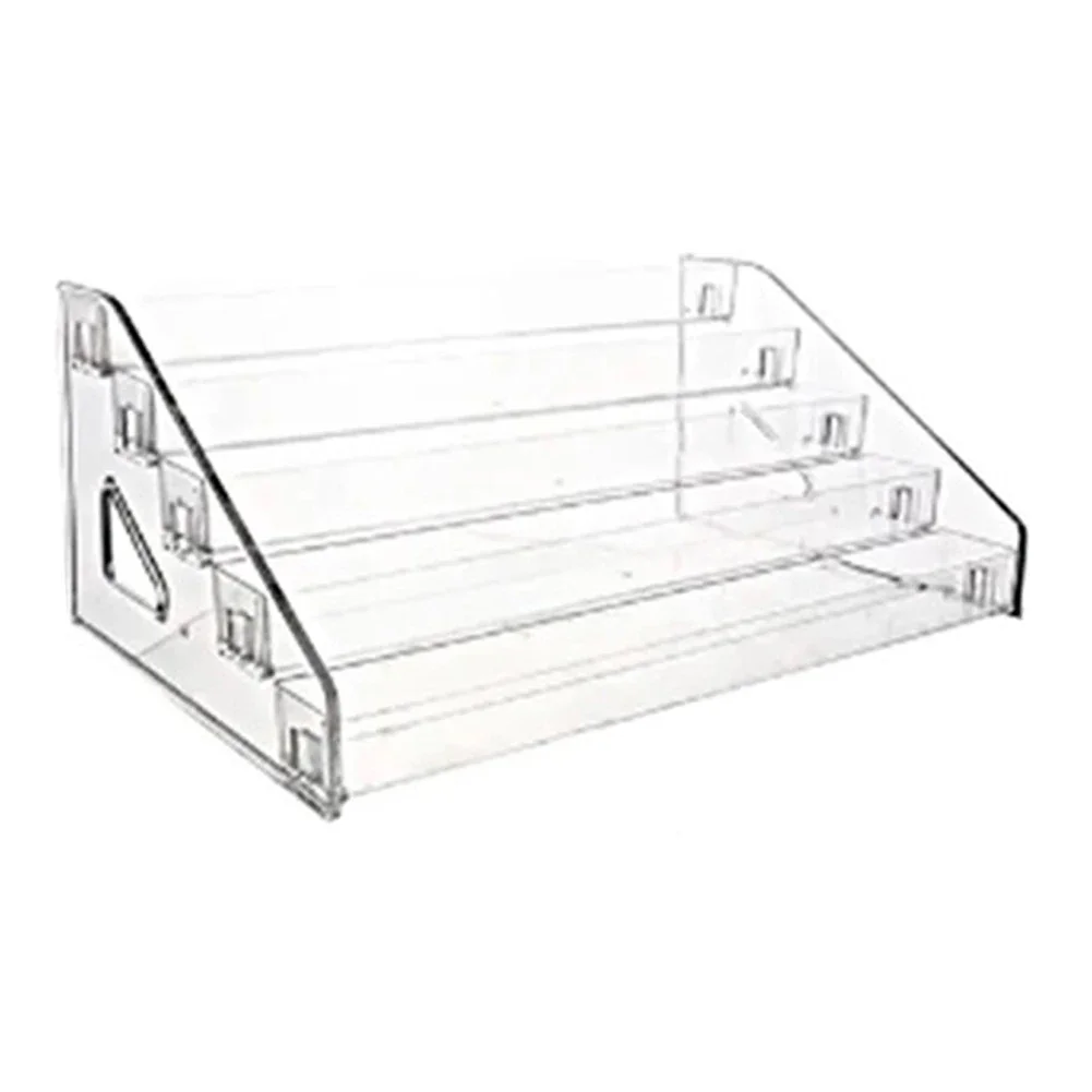 White Acrylic Display Rack Acrylic Shelf Sturdy Construction Shelf Versatile Display Collectible Showcase Rack