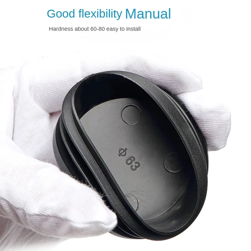 Black Circular Plastic Pipe Plug Round Stopple Dust Protective Cover Non-slip Mat For Protection Steel Pipe Table and Chair Legs