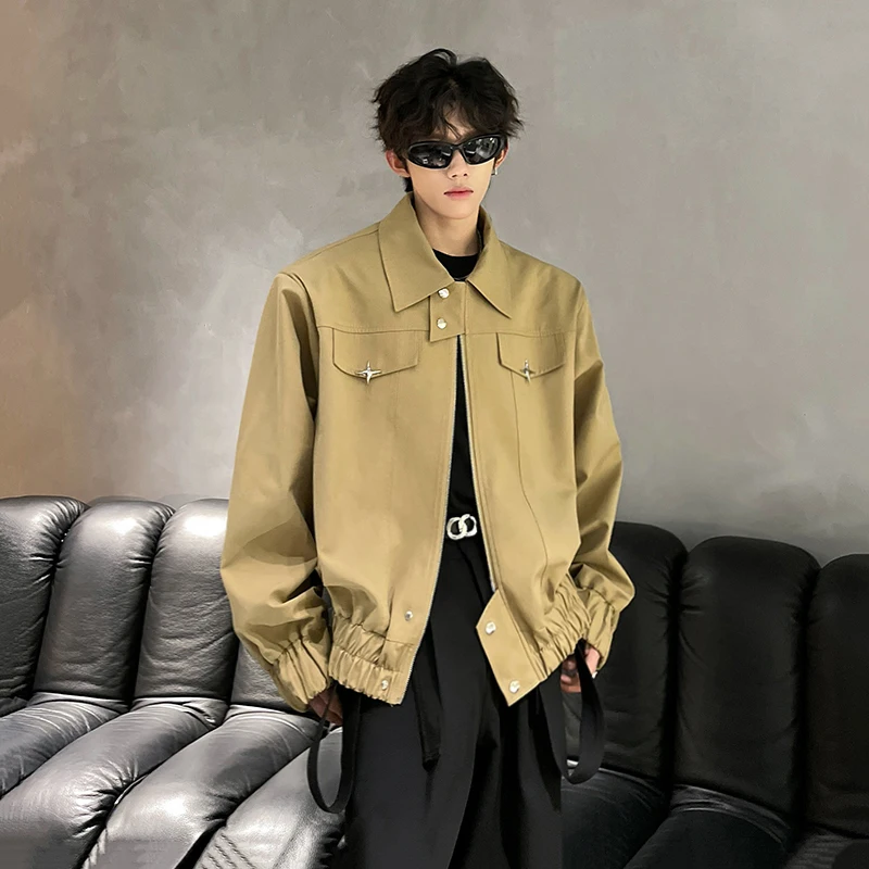 

Мужская свободная куртка-пилот American Sle Cleanfit с подплечниками, утепленная, в уличном стиле, цвет хаки, из смесового хлопка и полиэстера