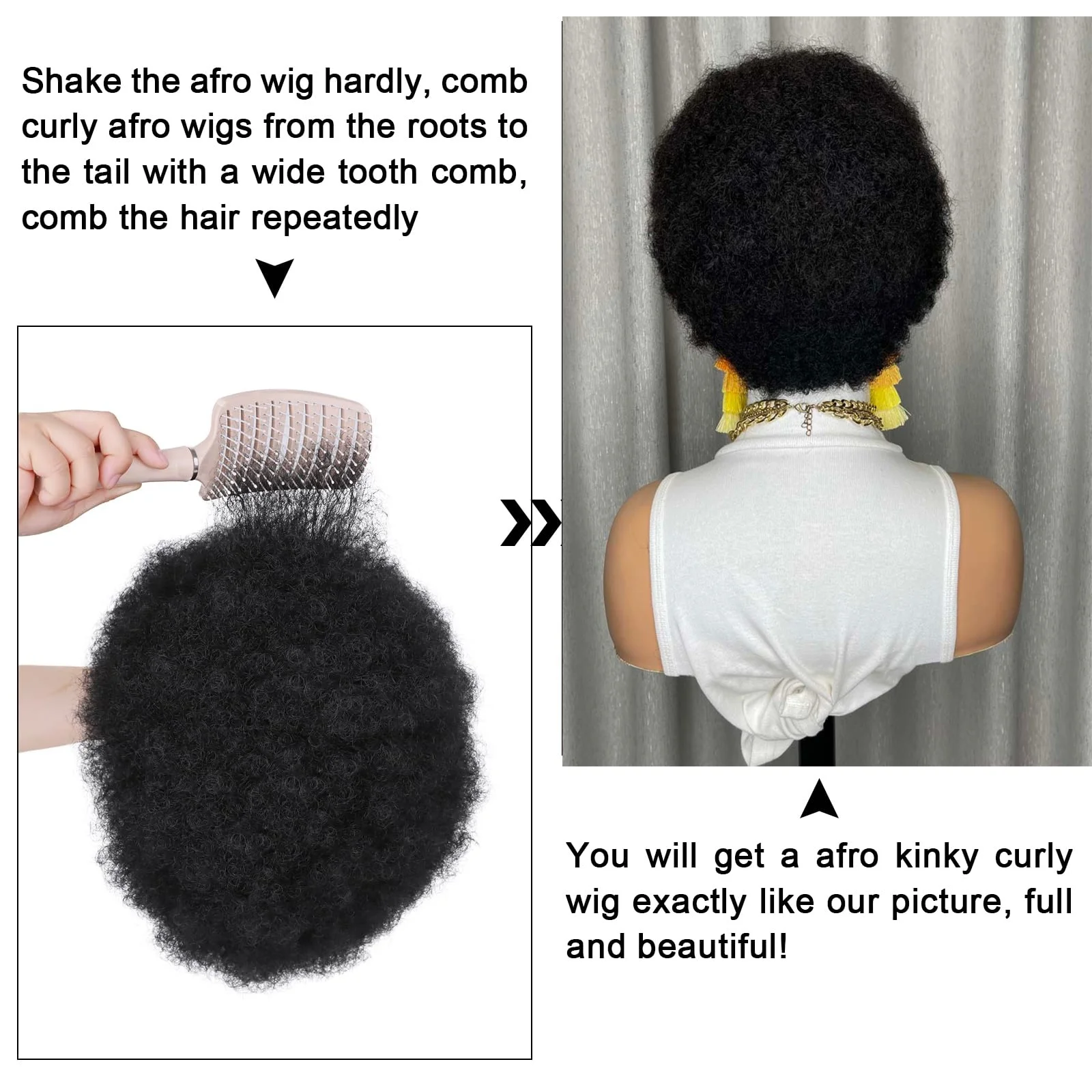 الأفرو غريب مجعد عابث قطع شعر مستعار 13x4 الدانتيل الجبهة الشعر البشري الطبيعي الأسود جيري مجعد قبل قطعها مع شعر الطفل للنساء السود #4