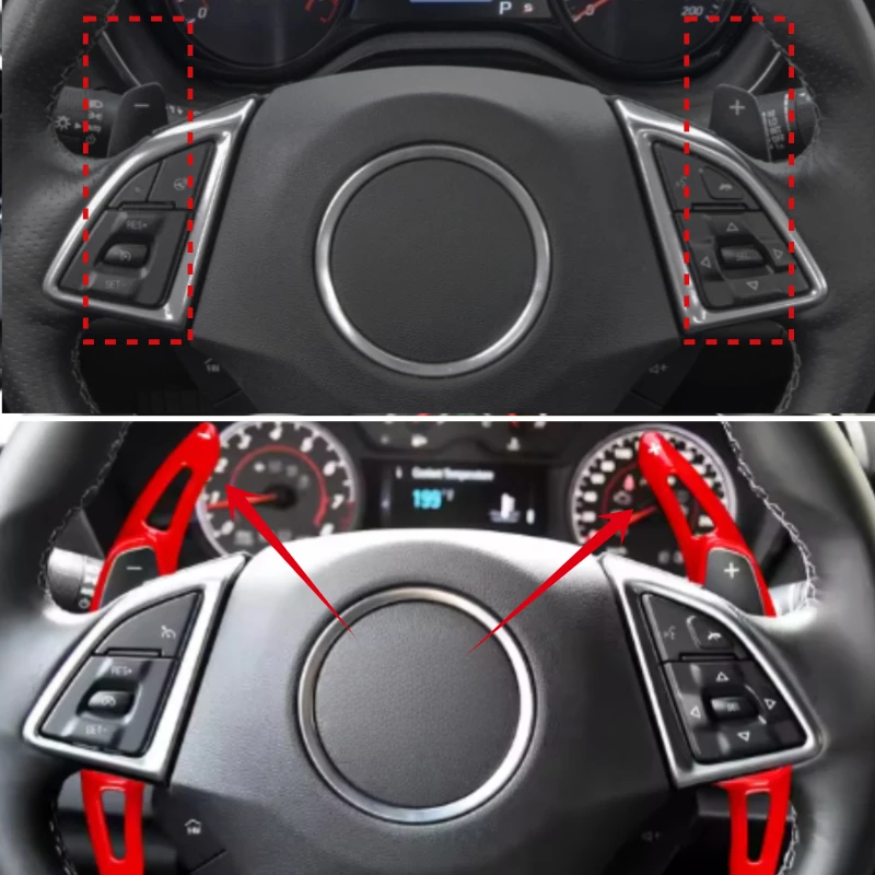 

Car Steering Wheel Paddle Shifter Trim Cover For Chevrolet Camaro 2016 2017 2018 2019 2020 2021 2022 2023