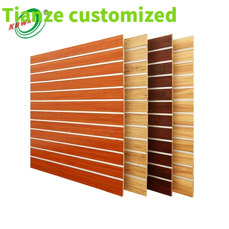 

(Customized) hot sale 18mm Slotted MDF Board Slat Wall Panel Slatwall MDF Board