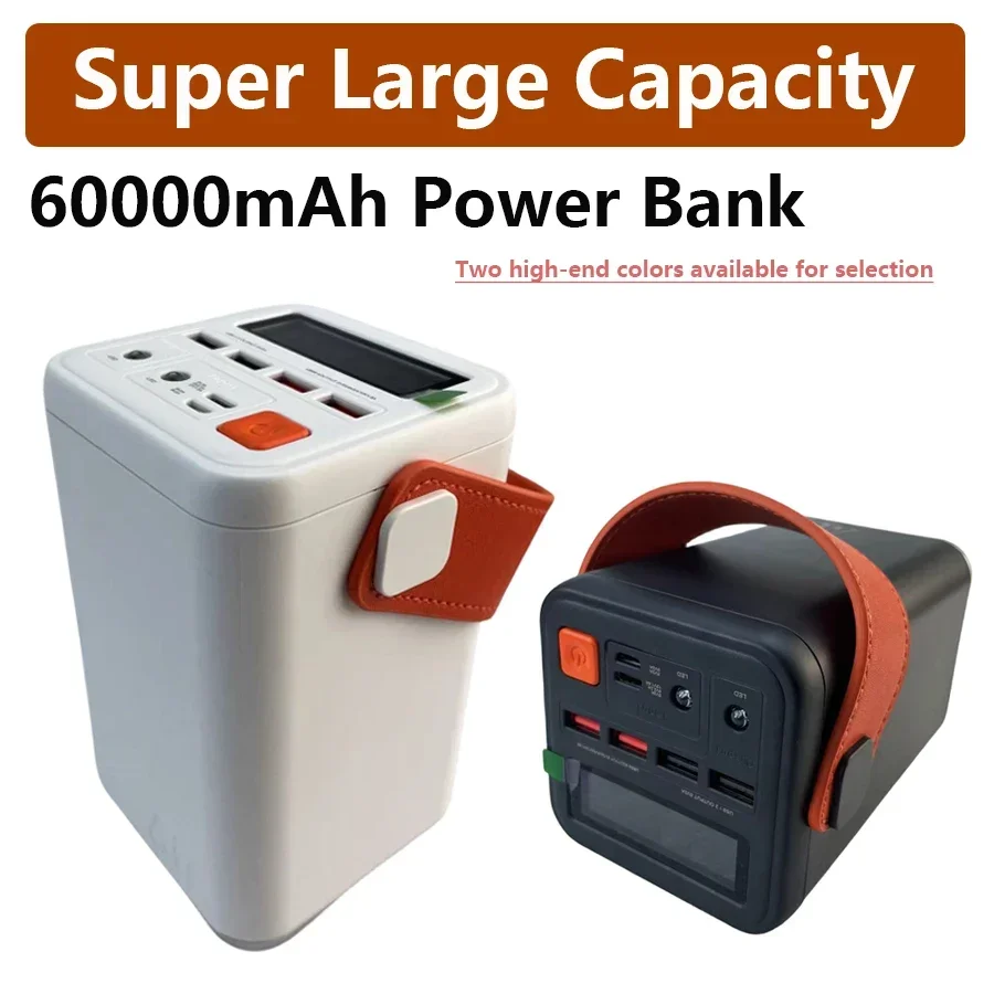 

60000 MAh Mobile Power Bank Outdoor Camping Power Bank Large Capacity 18 WPD Fast Charging Energy Storage Power Bank