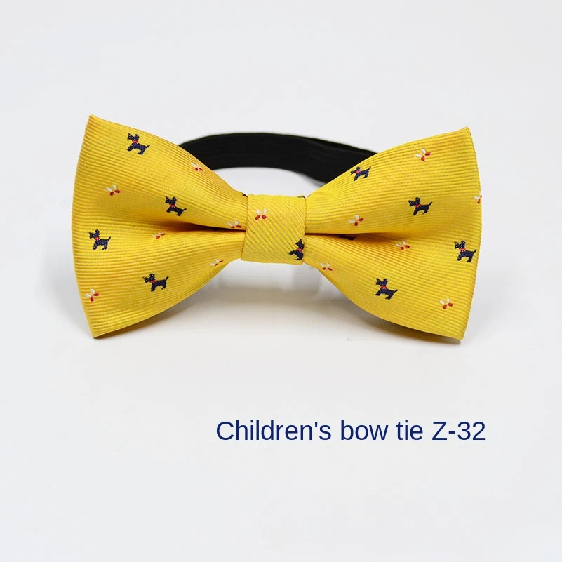 Flat Polyester Silk Cartoon Children\'s Bow Tie Fashion Jacquard Baby Bow Tie