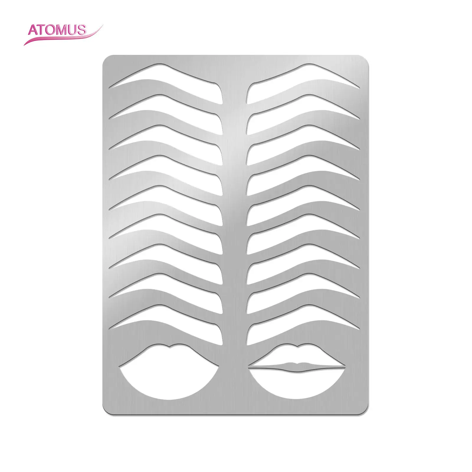 

Reusable Eyebrow Ruler Tool Permanent Makeup Eye Brow Lip Grooming Tattoo Stencil Shaper Rule Measure Stainless Steel