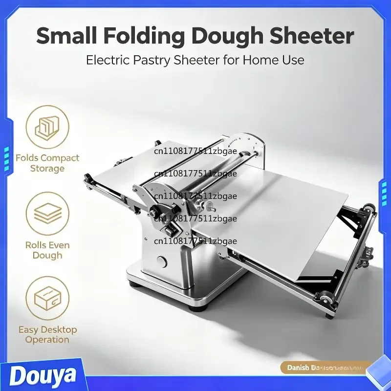 Small Folding Dough Sheeter Electric Pastry Sheeter Home Use Desktop Danish Pastry Laminator
