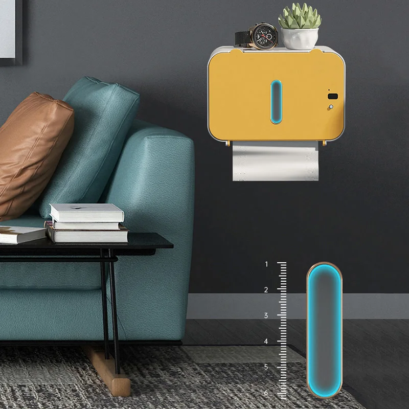 Toilet Paper Holders Intelligent Induction Automatic Paper Output Tissue Box Punch-Free Wall Mounted BathroomToilet Paper Rack