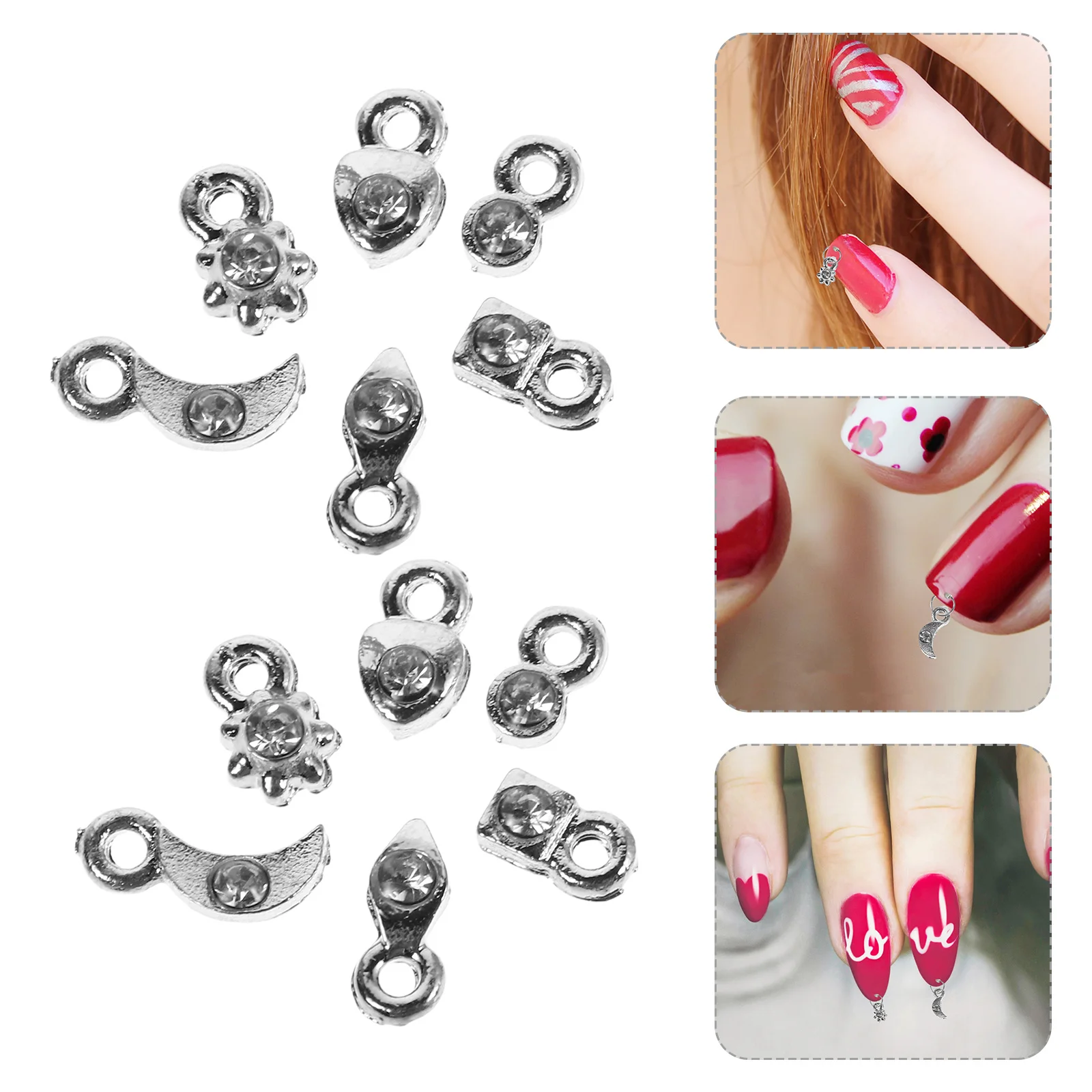 

2Sets Nail Ornament Dangle Charm DIY Nail Art Supplies Decoration Kit for Professionals Beginners Phone Planner Decor 127