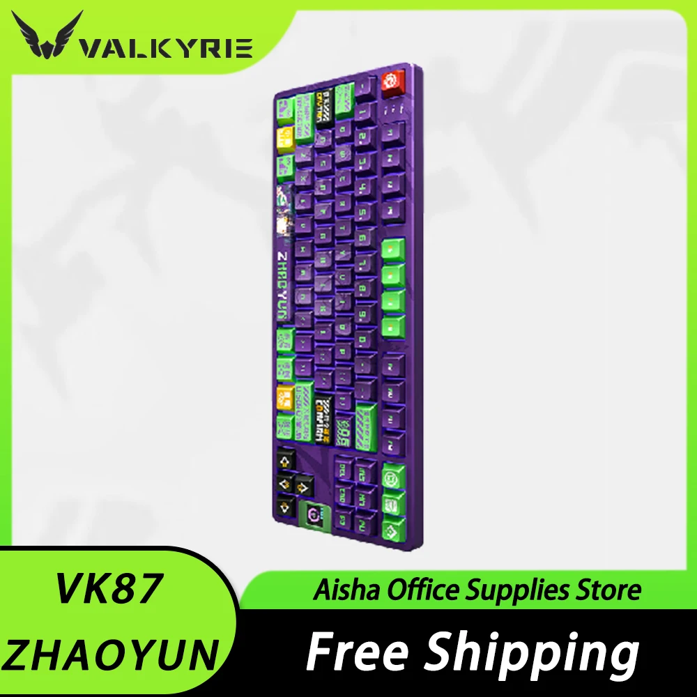 

VALKYRIE VK87-ZHAOYUN механическая клавиатура TFT экран три режима Беспроводная игровая клавиатура RGB Hot Swap прокладка ПК Аксессуары для геймеров