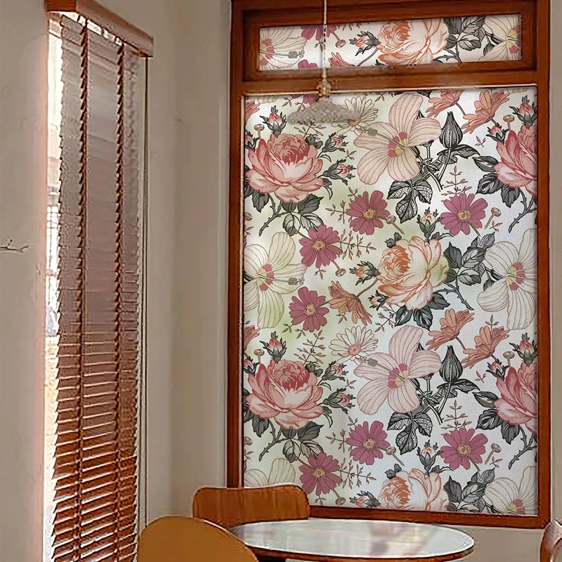 Light Translucent Anti-peep PVC Glass Sticker Static Cling Window Film Privacy Decal for Bathroom Toilet Glass Door