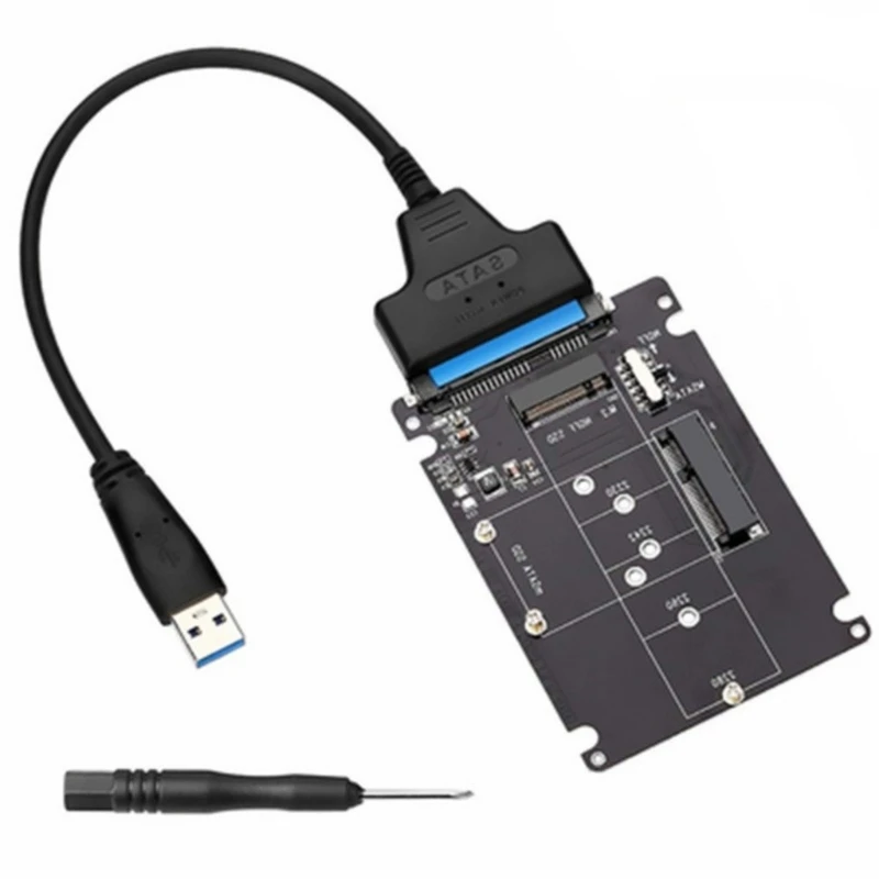 mSATA to SATAAdapter M.2NGFF mSATA SSDs to SATAAdapter Card m.2NGFF to USB Converters for Desktop Laptop Compatibility 601F