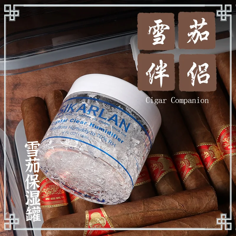 

Temperature Control Cigar Humidor Jar Reusable Moisturizing Humidifier Bottle All-Season Cigar Accessories