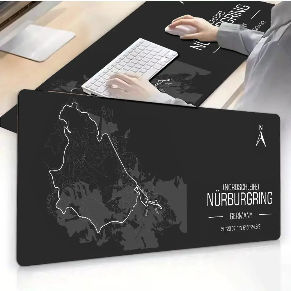 

Racing Car track Mouse Pad Mousepad Large Abstract Mouse Pad Gaming Deskmat With Lockedge Office Non-slip Carpet Long Desk Mat