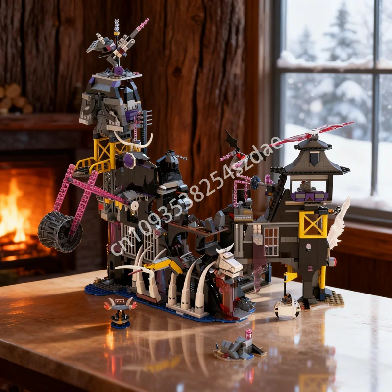 1749 قطعة MOC Garmadon S Mega Fortress Ninjia نموذج اللبنات البناء لعبة إبداعية التعليم هدايا عيد الميلاد الطوب الاطفال
