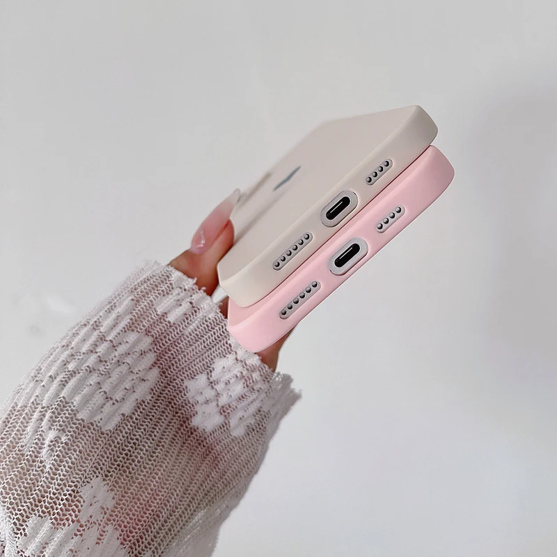 Love Candy Color Silicone Soft Case For iPhone 16 15 14 Plus 13 12 Mini 11 Pro Max Ultra Thin Matte TPU Back Cover Shell Caso image 4