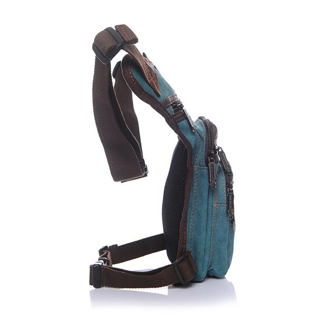 Men's Canvas Waist Bag Thigh Drop Leg Bag Tactical Motorcycle Rider Multi-Pocket Waist Bag Men's Travel Hiking Mountaineering Cycling Outdoor Lake Blue