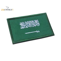 1pc Embroidery Flag of Saudi Arabia Patches for Clothes Backpack Patch Decorative Outdoor Armbands Epaulette Badge Design Jacket
