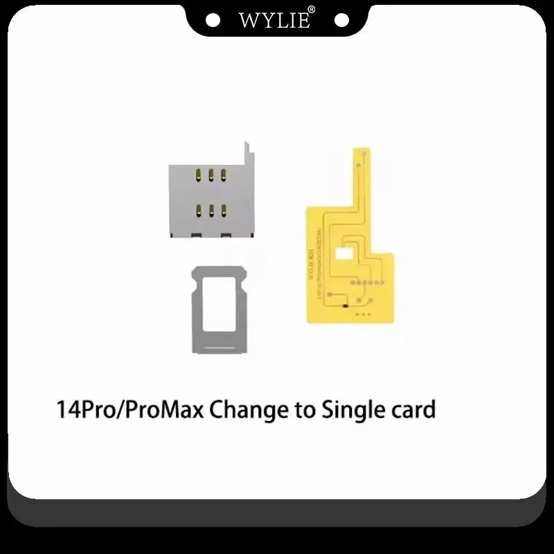 Wylie ESim แปลงเป็น SIM Dual Card Flex Cable สําหรับโทรศัพท์มือถือ 14 15 16 Pro Max Esim ไปยังซิมการ์ดสล็อตถาดเปลี่ยน