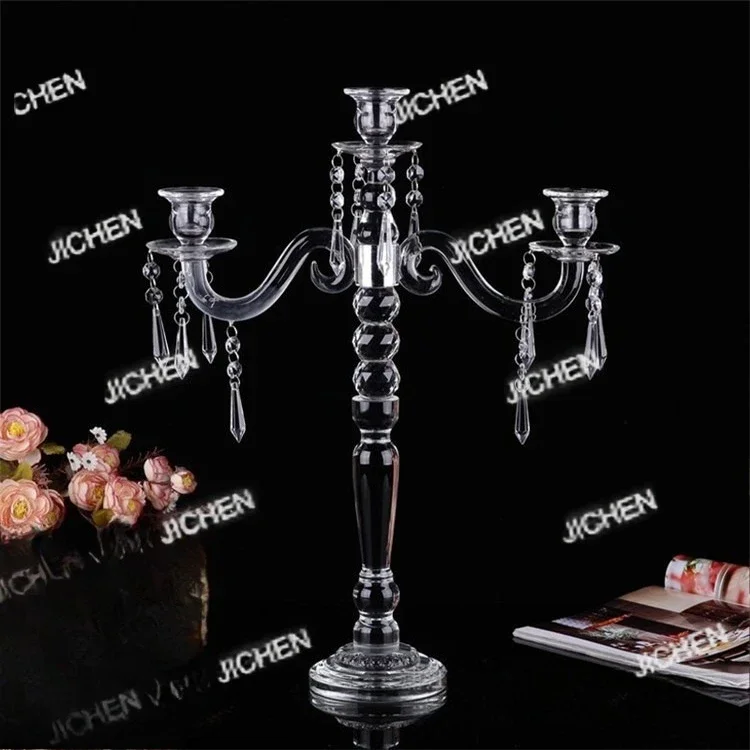 

Хрустальный подсвечник премиум-класса HS, прозрачный, на 5 свечей, для украшения свадебного стола