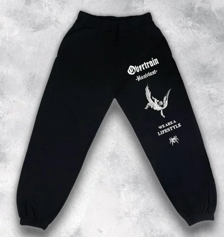 

2025 urbanstreet men's black yoga pants gothic streetwear active wear for daily gym summer new arrival stretch slim fit