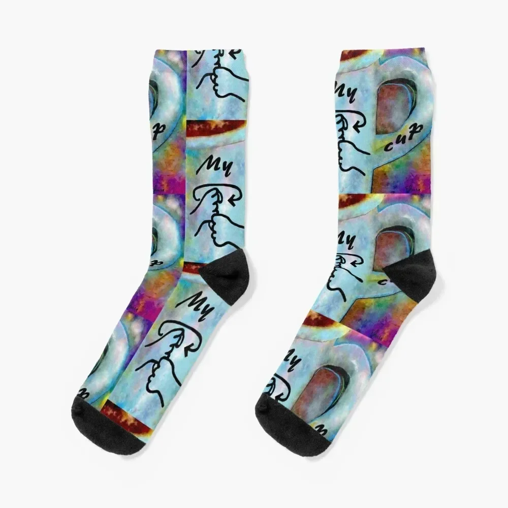 

ASL My Coffee Cup Socks Children's Soccer winter thermal Christmas Boy Socks Women's