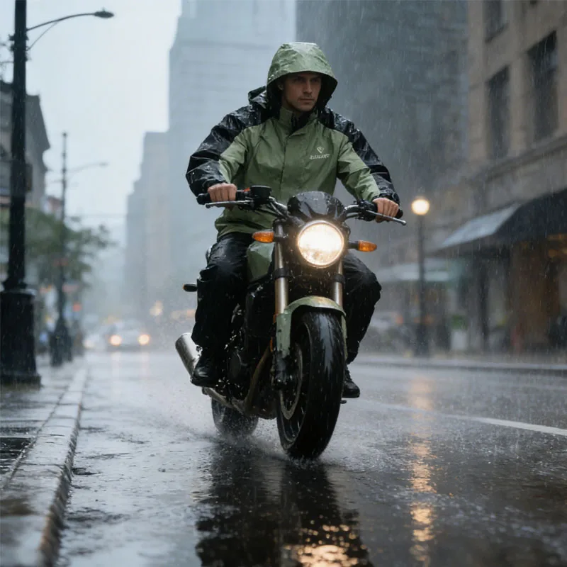 

Комплект для езды на мотоцикле: водонепроницаемый дождевик для мужчин и женщин, дышащий костюм для мотокросса, скутера, гонок (куртка и брюки)