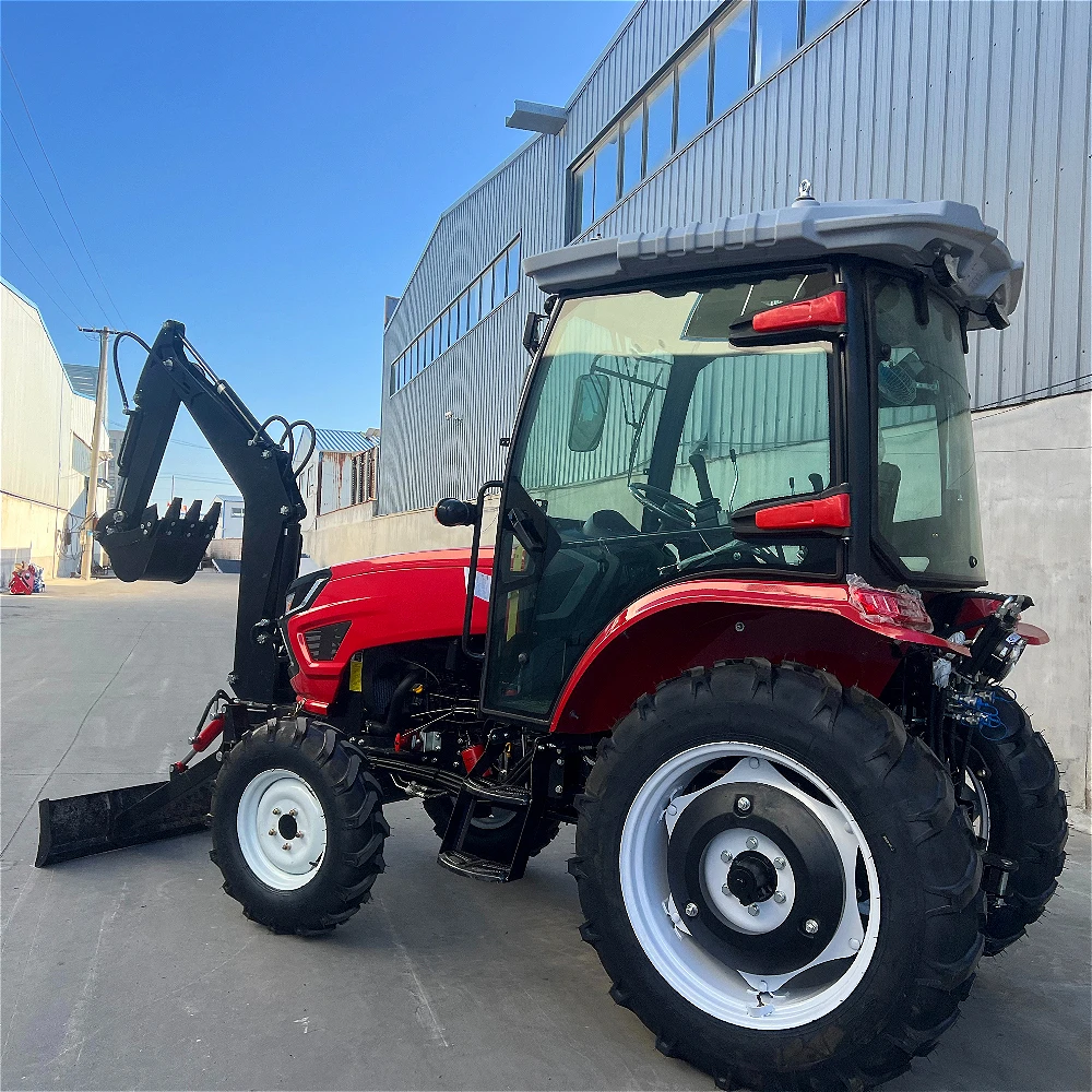 Reliable Chinese-made 4WD Diesel Compact Farm Tractors with CE Certification; Compatible with A Wide Range of Attachments.