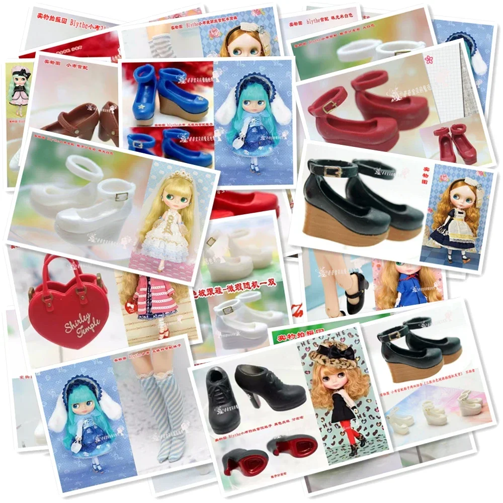 1/6 Doll Accessories Fashion Sneaker Flat Shoes Genuine Sandals Shoeshigh-heeled shoes for Blythe Doll Shoes