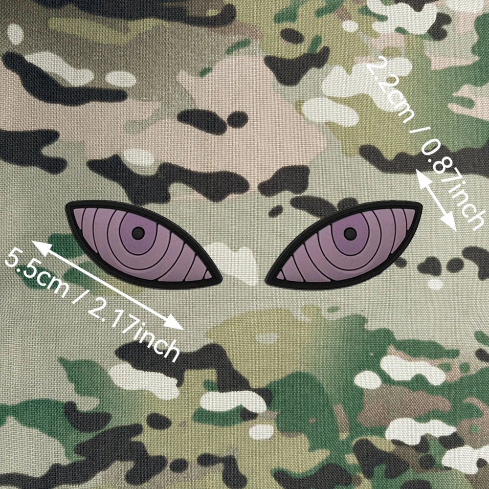 A Pvc Morale Patch Sticker with an Eye Pattern, Luminous Effect, Perfect for Use on Armbands, Backpacks, Tactical Vests, and Clothing Decoration, Embroidered Patch, Soft Rubber