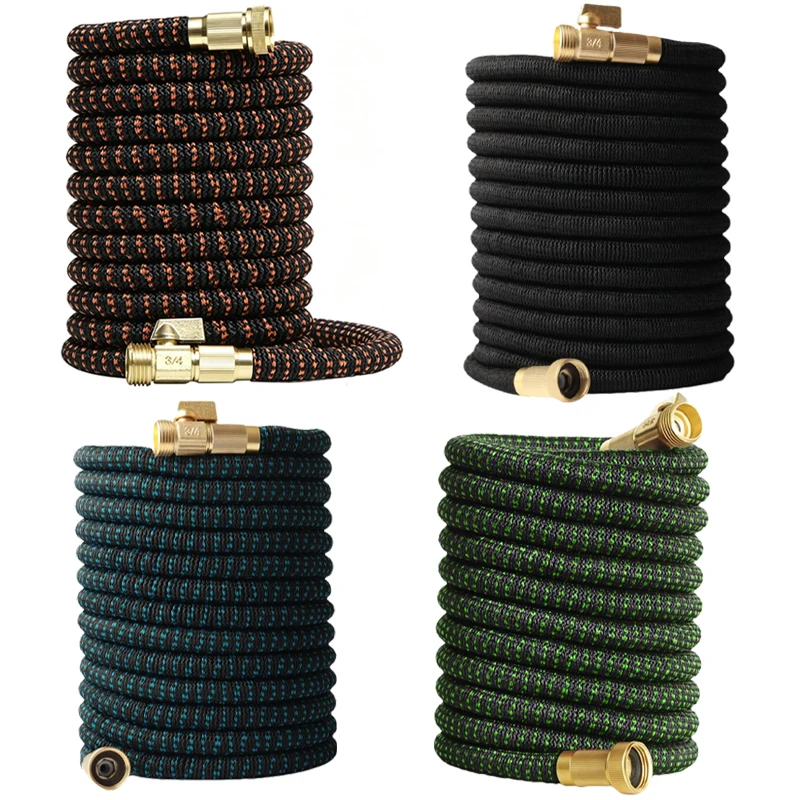 Horticultural Hose Flexible Expandable Garden Hose US 3/4 Threaded Joint Car Wash Hose Expandable Garden Water Pipe 25-150FT