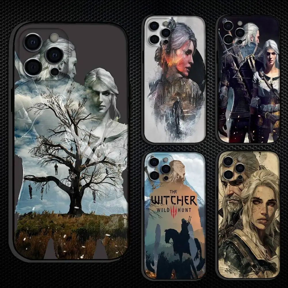 

Game T-The W-Witcher 3 Phone Case For iPhone 16,15,14,13,12,11 Plus,Pro Max, Others Soft Black Cover
