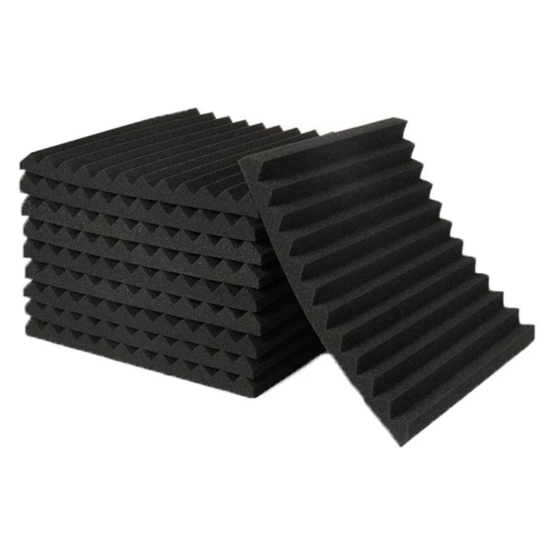 250Pc Acoustic Soundproof Foam Sound Absorbing Panels Sound Insulation Panels Wedge For Studio Walls Ceiling,1X12x12inch