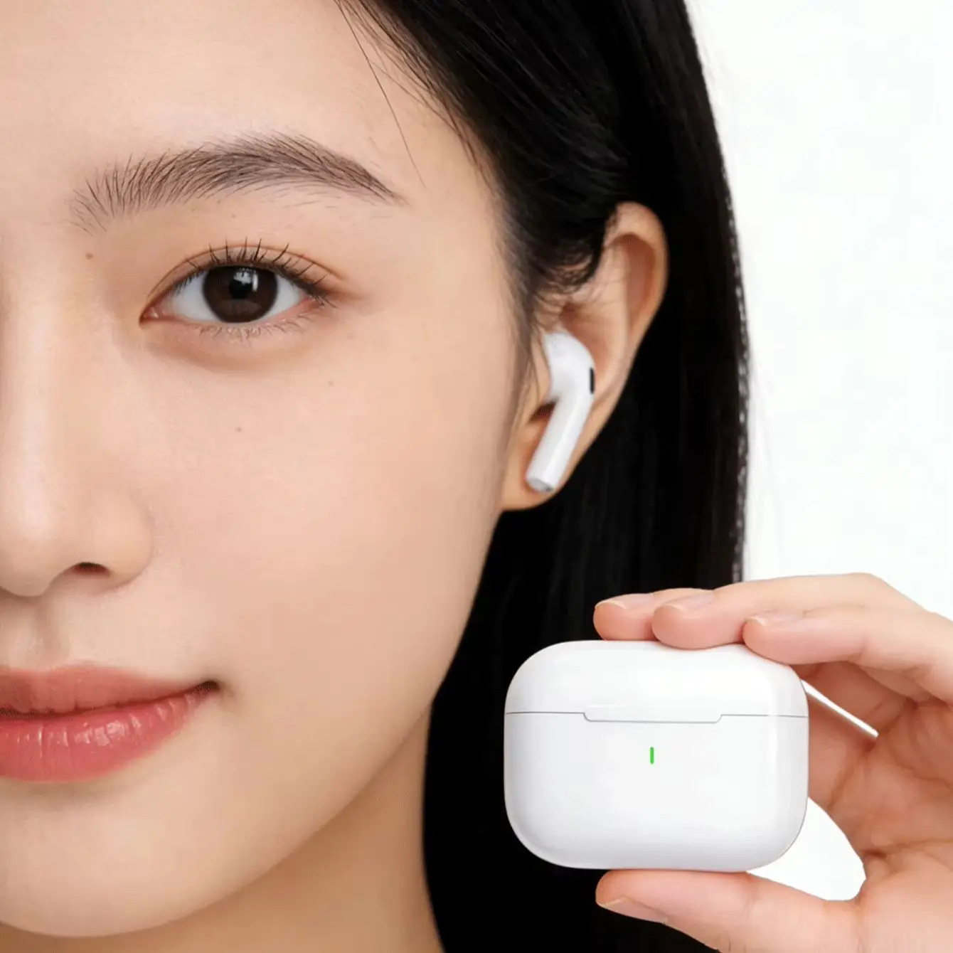 Factory Direct Hot Sale Minimalist White Bluetooth 5.4 Wireless Earbuds Auto Instant Pair Stereo Touch Control Lightweight Sport