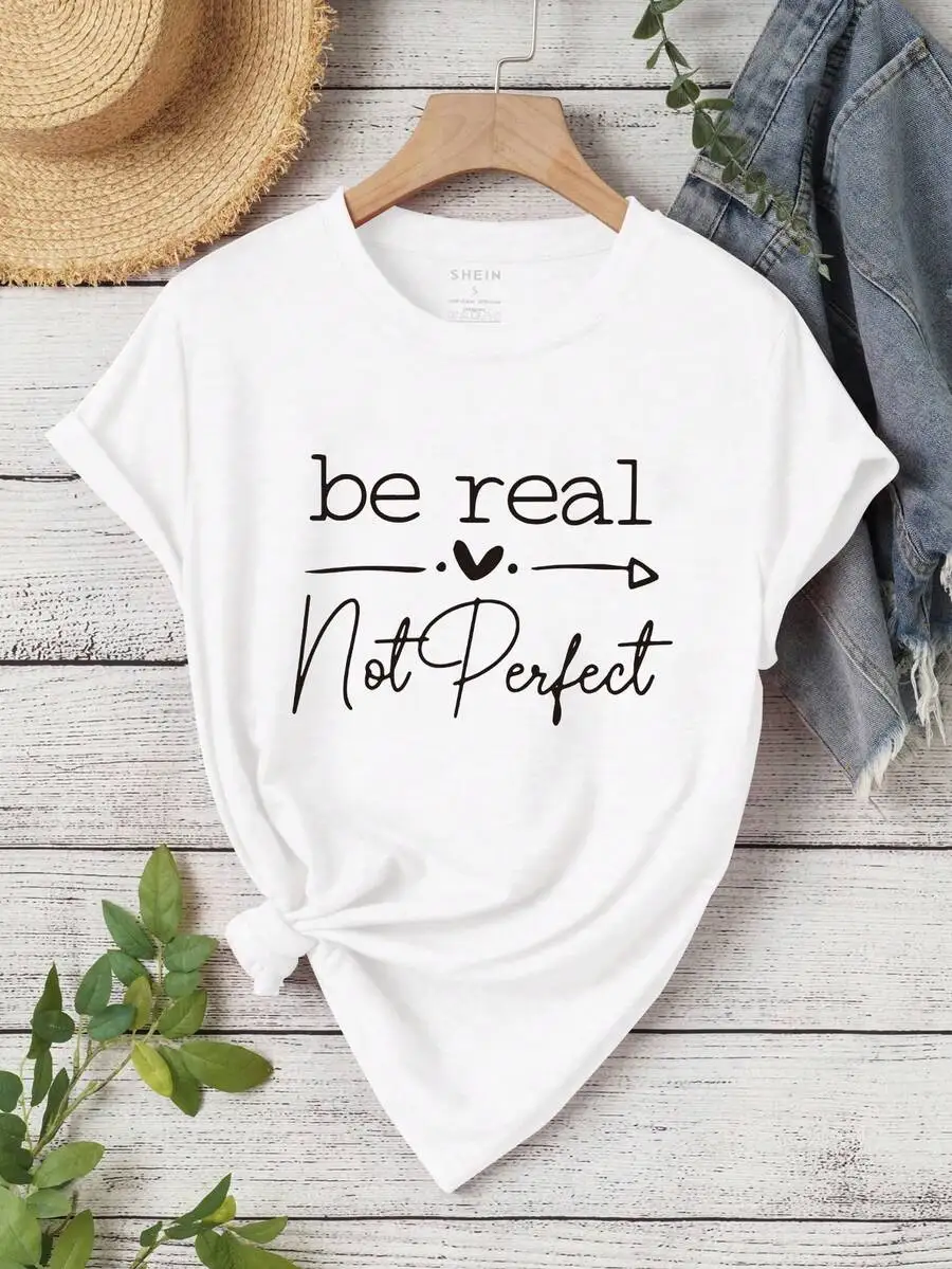 Be Real Not Perfect Graphic T-Shirt — product information 5