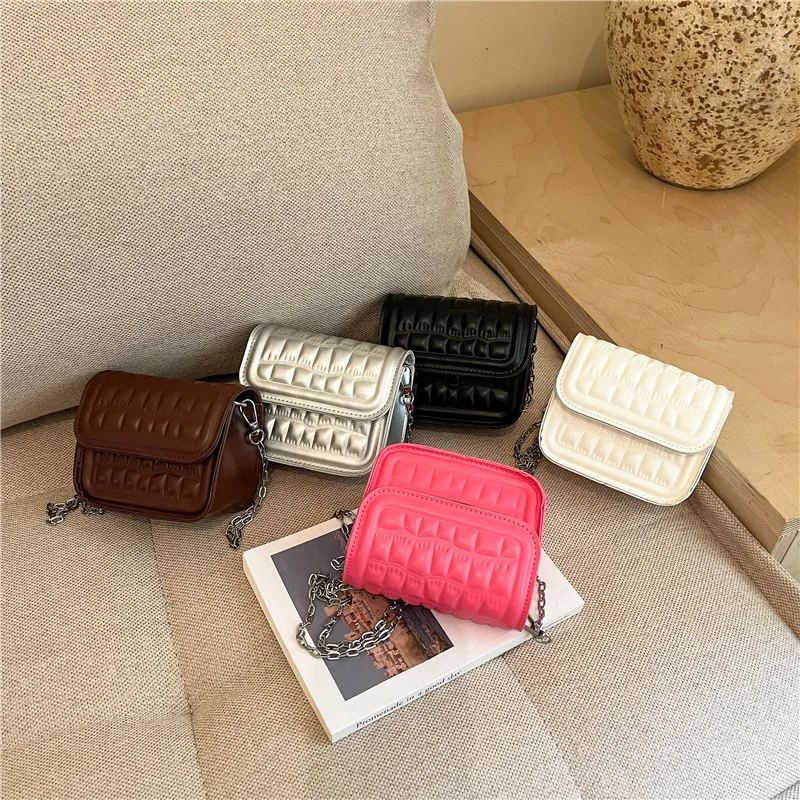 2026 New Women's Crossbody Bag Fashion High Quality Women's Chain Bag Solid Color Versatile Multi Functional Storage Small Bag