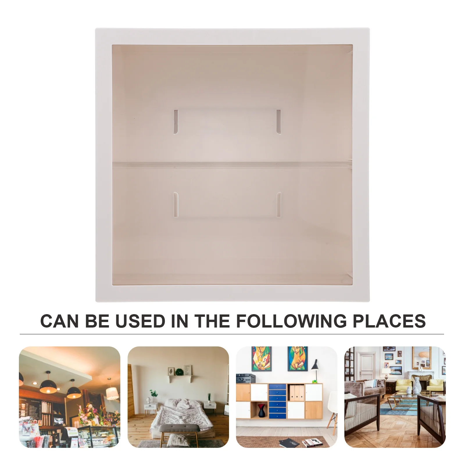 

1pc Large Capacity Display Stand Showcase Two-Layered Models Organizer Wall Mountable Handicrafts Box For