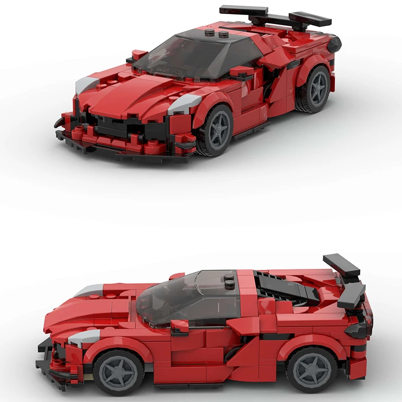 MOC Z06 333pcs Racing Sports Car Vehicle Speed Champion Racer Building Blocks Brick Creative Garage Toys for Boys Gifts