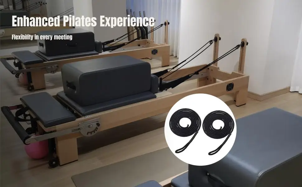 

2 Pieces Pilates Reformer Pull Ropes Components Versatile Fitting 260 cm Length