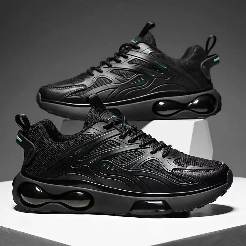 2026 New Trendy Breathable Running Shoes for Men Mesh Upper Thick Bottom Anti-wear Spring Summer Autumn Casual Sports Sneakers