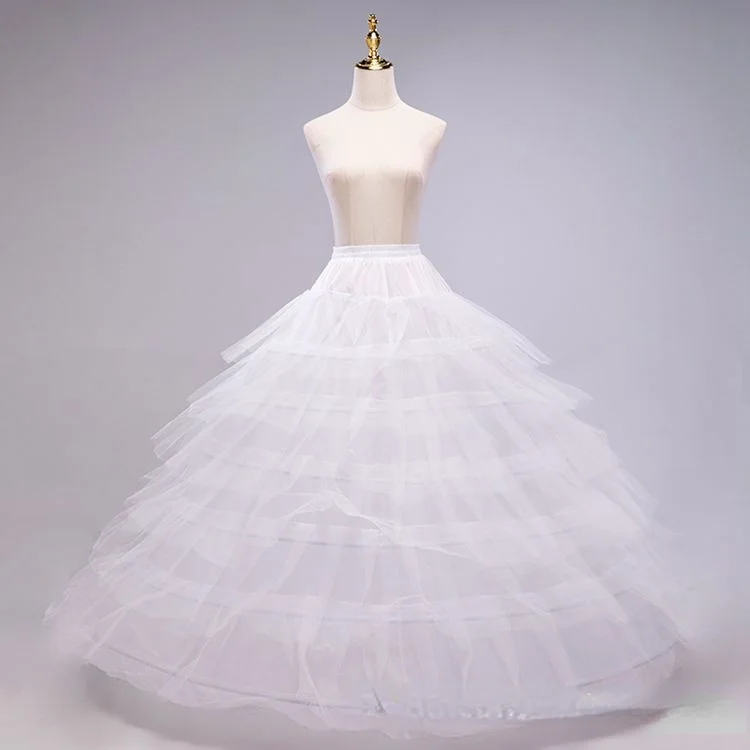 Kéo Dài Siêu Lông Tơ Váy Cưới Cô Dâu Trang Phục Pannier 6 Nam 6 Sợi Thun Crinoline Cosplay