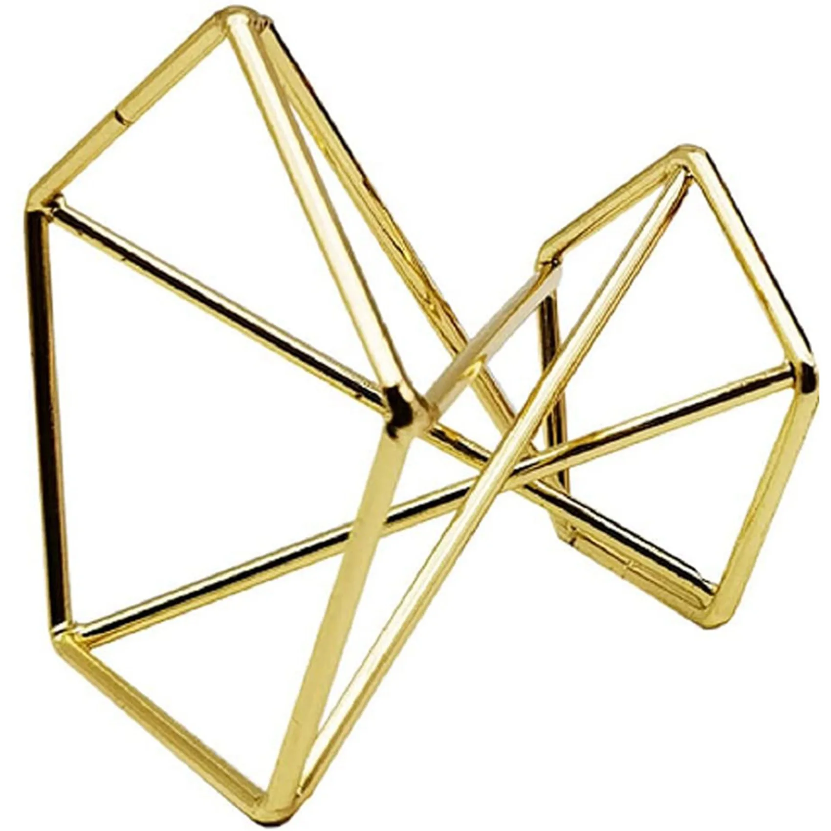 AT53 15 Pcs Geometric Air Plant Holder Airplants Rack Metal Plants Stand Planter Shelves Himmeli Decor Tillandsia Containers